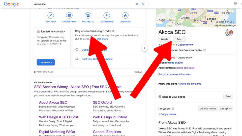 covid 19 alert on google my business