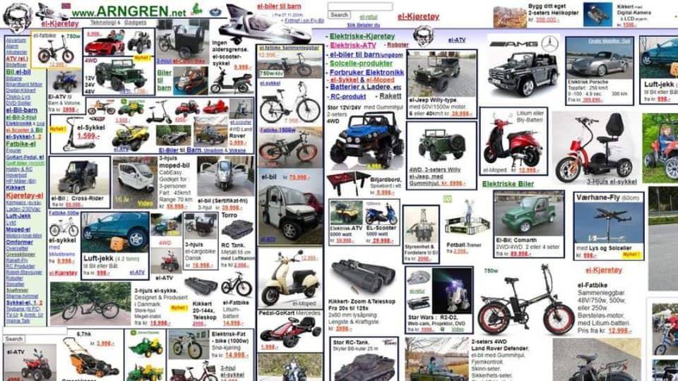 Cluttered Website