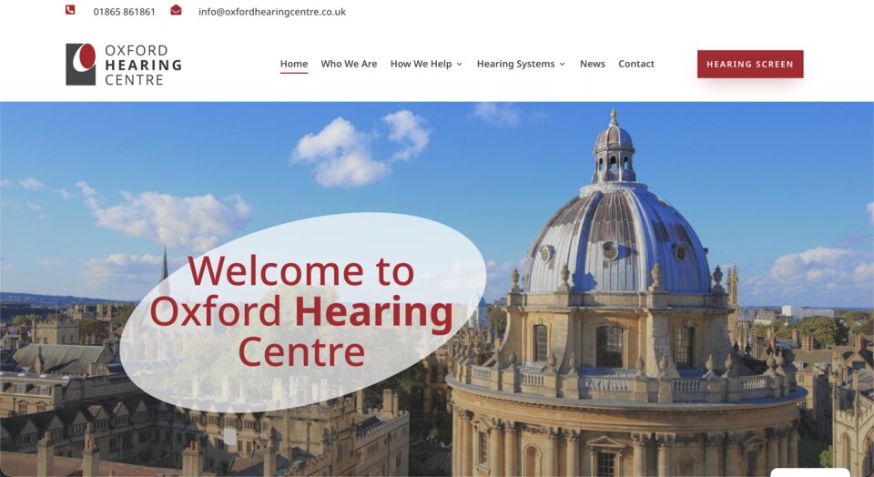 Image of Oxford Hearing Centre website hero