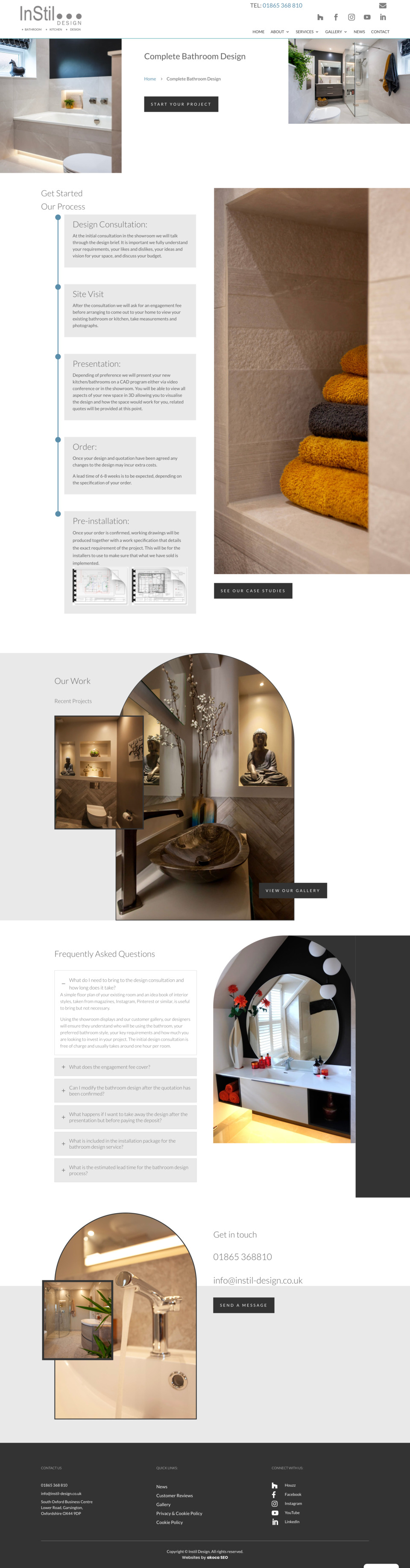 Service page design of inStil Design