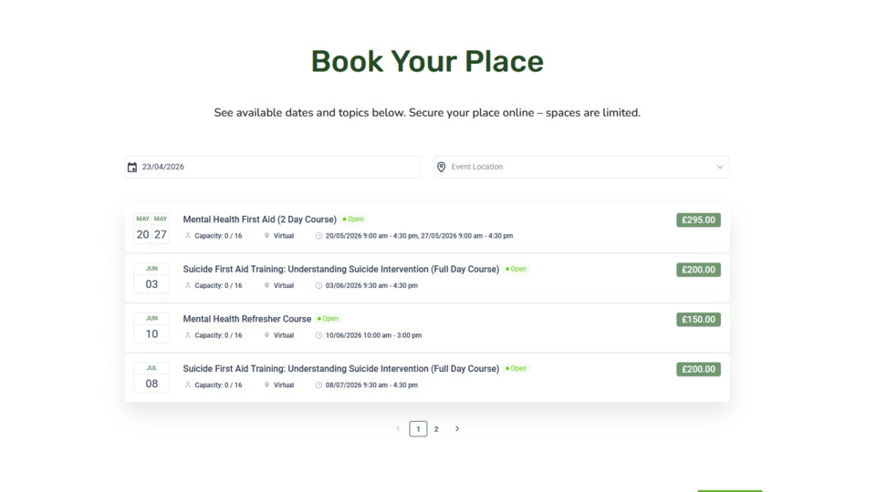 Empower website snippet